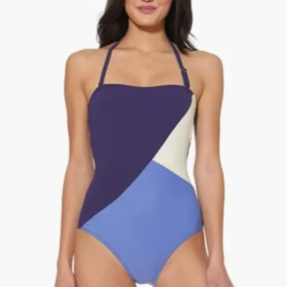 Jessica Simpson Bandeau purple sz SMALL bathing - Picture 7 of 7